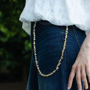 حزام سلسلة ذهبي غير منتظم من هاوسن ZS1317X بطول 51 سم بأسلوب الهيب هوب للنساء كإكسسوار أزياء يومي - Product Image 2