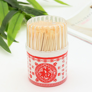 Bamboo Saint <b>Toothpicks</b> 2.5mm X 80mm 300-Piece Bottle Pack Disposable Bamboo Fruit Skewers - Product Image 1