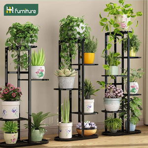 Support à fleurs multifonctionnel en fer forgé, étagère de sol simple pour plantes succulentes de salon, présentoir à plantes, porte-fleurs - Product Image 1