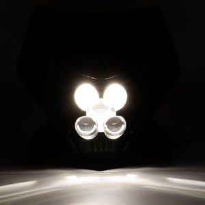 Phare LED pour moto tout-terrain Enduro avec <span class=keywords><strong>abat</strong></span>-<span class=keywords><strong>jour</strong></span> noir pour KTM EXC-F XC-W XCF-W Six Days CHAMPION EDITION 2024-2025 Phare LED - Product Image 5