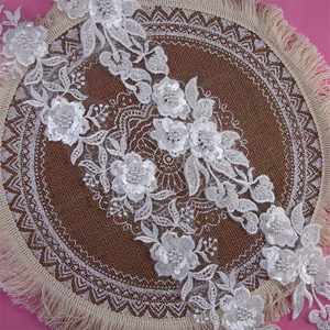 Tự làm may may haberdashery phụ kiện ren trang phục nặng thêu handmade thủy tinh đính cườm lưới ren TRIM vải - Product Image 3