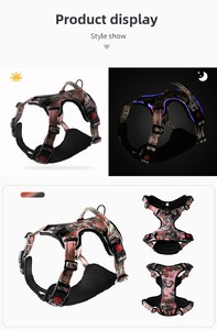 Pettorina per Cani Personalizzabile 2025 con LOGO, Tattica, di Sicurezza, con Luce LED, Imbottita in Nylon, Ricaricabile USB, per Cani di Taglia Grande - Product Image 2