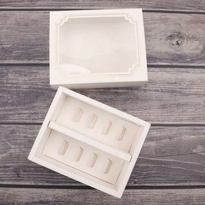 Customized Food Biscuit Macaron and Cookies Box Packing Paper Macaron <b>Boxes</b> With Window - Product Image 3