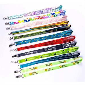 High Quality Customized Sublimation Fixed Polyester Printing ID Card Holder Lanyard with <b>Hook</b> - Product Image 2