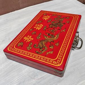 166 pièces de Mahjong américain en mélamine haute densité de 30 mm, tuiles numérotées en anglais couleur ivoire, boîte vintage portable, jeu de société pour dortoir et fête - Product Image 4