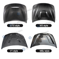 Capot Personnalisé en Fibre de Carbone Véritable de Style GTS pour BMW Série 3 F30 F32 F33 F35 F36 335i 340i 2013 2014 2015 2016 2017 Mise à Niveau