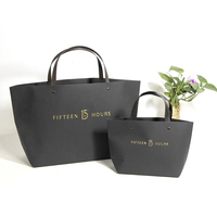 Luxury Brown Kraft Paperboard Gift Bag Gold Foil Custom Logo Embossed Laminated Recyclable Durable Packaging for Shoes Clothing