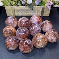 Vente en gros de boules d'artisanat en cristal de haute qualité, sphères de quartz rouge naturel pour la décoration de la maison
