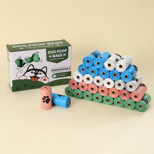 Sacs à déjections pour animaux de compagnie écologiques et luxueux, anti-fuite, biodégradables, sacs à ordures pour animaux de compagnie, 4 rouleaux, produits pour animaux de compagnie de premier choix - Product Image 1