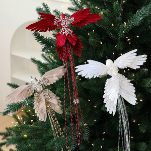 LINGKAI Luxury Artificial Hummingbird Hanging Christmas <b>Tree</b> <b>Ornament</b> for Christmas Scene Xmas <b>Tree</b> Displays - Product Image 1