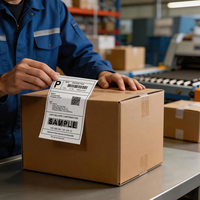 Etiquetas Térmicas Autoadhesivas de BOPP de 150mm*100mm, Resistentes al Agua, Sensibles al Calor, para Códigos de Barras, Ecológicas, de Grado Alimenticio, para Empaquetado de Supermercados