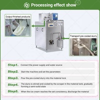 Grand gel industriel commercial congelé faisant le congélateur continu par lots/machine dure de Gelato de crème glacée