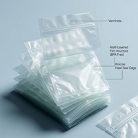 Sac en plastique sous vide PE personnalisé sans BPA avec poignée longue pour l'emballage et le stockage alimentaire commercial