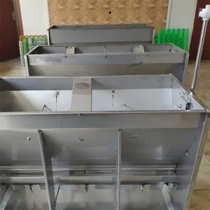 Factory Price Piggery Fatten Pig Stainless Steel 304 Dry Wet Feeder Trough Pig Automatic Feeder For Pig Farm