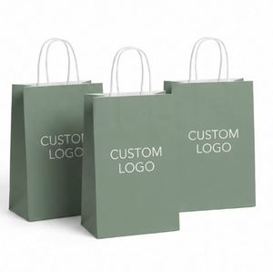 Bolsa de Papel Kraft Ecológica al por Mayor con Asa, Logotipo Personalizado, Impresión de Patrones y Tamaños, Bolsa de Compras Reciclable para Comercio Minorista - Product Image 3