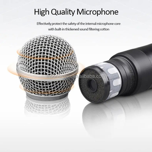 Microphone Dynamique sans Fil UHF Professionnel PG48 4 Canaux Portatif pour Karaoké OEM Vocal <span class=keywords><strong>SM</strong></span> <span class=keywords><strong>58</strong></span> pour KTV, Église, Discours, Karaoké - Product Image 5