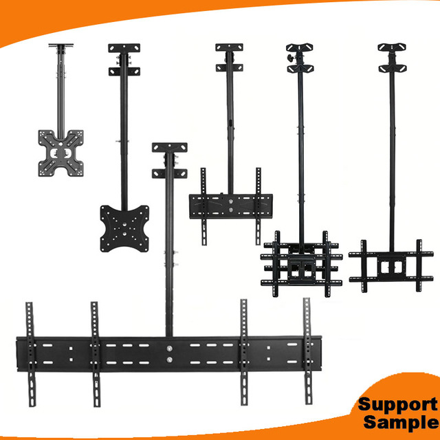 Steel Ceiling Mount Bracket for LED/LCD TVs 14'' 26'' 32'' 42'' 55'' 60'' 65'' 70'' 72'' 75'' 100'' with 360 Degree Swivel