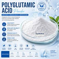 Poudre d'acide polyglutamique haute pureté de qualité cosmétique, ingrédient hydratant pour la formule de soins de la peau, approvisionnement en vrac directement de l'usine