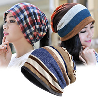 Chapeau et Écharpe Jacquard à Motif Losanges Carrés Automne/Hiver Unisexe Imprimé Numérique Extérieur Coupe-Vent Chaud en Polaire