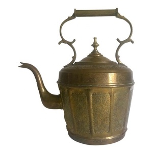<b>Antique</b> Handcrafted Metal Teapot Best Design Brass Sheet Hand Graving <b>Tea</b> Pot Hot Selling Coffee Spouted Pot - Product Image 1