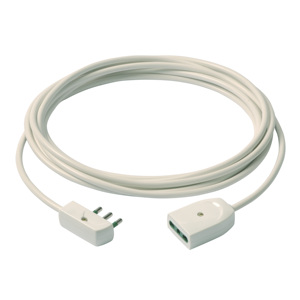 <b>Extension</b> Cable 3M White Flat <b>Plug</b> Power Cord With <b>Socket</b> For Indoor Use - Product Image 1