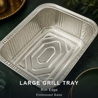 Plateau de service en aluminium pour barbecue extérieur, grand plat de service, qualité alimentaire, écologique, approvisionnement en gros