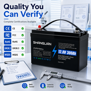 12.8V 300Ah 3840Wh LiFePO4 <b>Deep</b> <b>Cycle</b> <b>Battery</b> Smart BMS Protection for Off-Grid Energy Storage. - Product Image 6