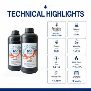 Inchiostro UV Anti-Intasamento a Flusso Liscio per Testina di Stampa Konica 1024A 1024i Compatibile con Stampanti Allwin Sprinter Handtop <span class=keywords><strong>Flora</strong></span> Hengcheng - Product Image 5