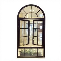 Ventana Francesa de Aluminio de Estilo Vintage, Delgada, con Aislamiento Acústico para Uso Exterior y en Baños
