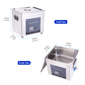 Tullker 15L tần số kép 40kHz 80KHz chất tẩy rửa siêu âm Xe khối động cơ bánh răng chính xác mù mù bộ phận ô tô - Product Image 5