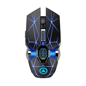 Diamond Optical Computer RGB 2.4Ghz Gaming Mouse Metal Roller 7 Buttons Rechargeable Wireless Mouse for smart TV