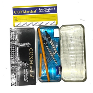 High Quality Student Metal 13 Pcs Geometry Box Wholesale Mathematical Stationery <b>Set</b> Back to School for Student Math <b>Set</b> - Product Image 2