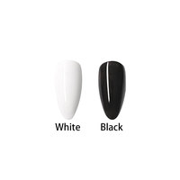 Vernis à ongles Offres Spéciales en gel UV populaire végétalien noir et blanc sans hema