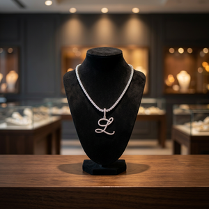 จี้เพชร D'VINS JEWELS เพชรเลี้ยงในห้องปฏิบัติการ ตัวอักษร L สไตล์ฮิปฮอป ชุบทอง 14K รับรองโดย GIA เครื่องประดับสำหรับทุกเพศ เหมาะสำหรับเป็นของขวัญในงานปาร์ตี้ - Product Image 2