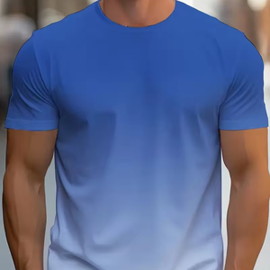 เสื้อยืดแขนสั้นใส่สบาย ปี 2024 ขายส่งเสื้อยืดผู้ชาย โพลีเอสเตอร์ 100% เสื้อยืดเปล่าสำหรับสกรีน เสื้อยืดพิมพ์ลาย เสื้อยืดใส่ได้ทุกวัน - Product Image 1