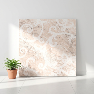 Carrelage de sol de haute qualité, crème riche en marbre brillant, 500x500mm - Product Image 1