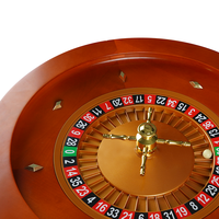 Qui YH — Roulette de luxe en bois massif de 18 pouces, roue de Poker, jeux de Poker