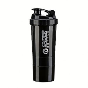 Botella coctelera de triple proteína al por mayor de fábrica con almacenamiento de polvo de píldora gimnasio 3 capas en 1 botella de proteína con logotipo personalizado - Product Image 6