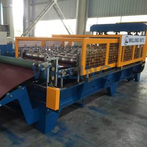 Profil blech Kaltwalzform maschine Stahldach Stufen ziegel Blech form maschine Preis abdeckung Stufen fliesen herstellungs maschine - Product Image 1