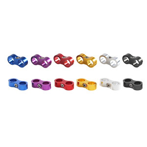 Abrazaderas de aluminio de doble orificio AN4 AN6 AN8 AN10 rojas para fijación de tuberías de aceite - Product Image 4