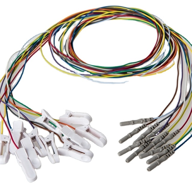 Greentek EEG Ear Clips Ag/AgCl Electrodes Connector for EEG Applications