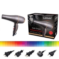 Sèche-cheveux ionique professionnel Lukibabi 2200W à haute vitesse avec diffuseur gratuit pour usage domestique et en salon