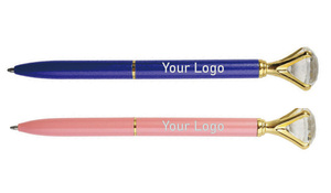 Beautiful Gift New Colorful Big Diamond Top Led Light Metal <b>Ballpoint</b> <b>Pen</b> High Quality Crystal <b>Pen</b> - Product Image 2