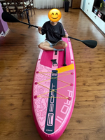 Haute qualité personnalisé SUP PRO 11 'x 34 "x 6'' tout rond Paddle Board Portable Yoga Board SUP gonflable pour famille/animal de compagnie