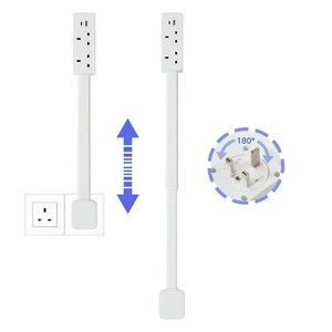 Extensor <span class=keywords><strong>de</strong></span> Enchufe Eléctrico, Enchufe Giratorio, Extensor para Mesitas <span class=keywords><strong>de</strong></span> Noche y Escritorios para Reino Unido - Product Image 2