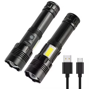 Foxhawk高性能18650耐久バッテリーLEDズーム懐中電灯屋外緊急懐中電灯携帯電話充電用 - Product Image 5