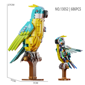 686 pièces machines perroquet MOC Puzzle briques assemblé blocs de construction ensemble figurines enfants jouets 13052 - Product Image 4