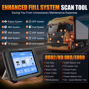 XTOOL D9HD Scanner Automobile 12V-24V Outils de Diagnostic Machine de Diagnostic 12V 24V Outil de Diagnostic et de Codage de Clés pour Camion - Product Image 4