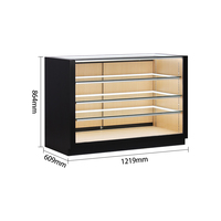 Comptoir de magasin personnalisé Comptoir de magasin en verre Design Comptoir en verre en bois avec lumière LED