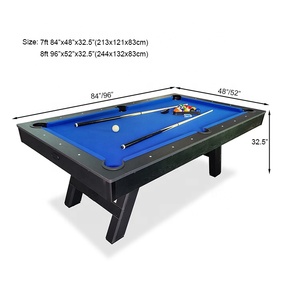 Table de billard moderne de luxe à succès avec accessoires complets, finition <span class=keywords><strong>noire</strong></span> et coussins en caoutchouc - Prix d'usine en gros - Product Image 6